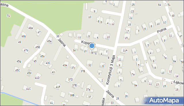 Brzesko, Kopaliny, 8, mapa Brzesko