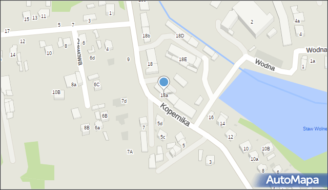 Brzesko, Kopernika Mikołaja, 18a, mapa Brzesko