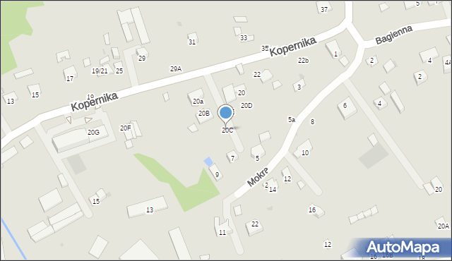 Brzesko, Kopernika Mikołaja, 20C, mapa Brzesko