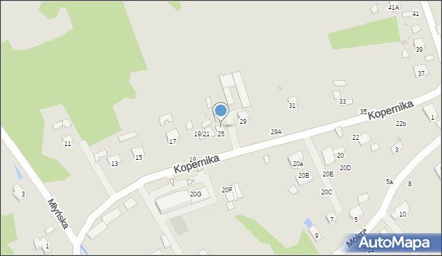Brzesko, Kopernika Mikołaja, 25A, mapa Brzesko