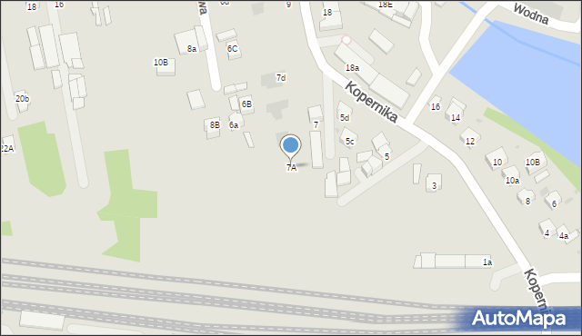Brzesko, Kopernika Mikołaja, 7A, mapa Brzesko