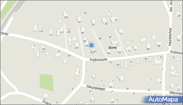 Brzeszcze, Kościuszki Tadeusza, gen., 102, mapa Brzeszcze