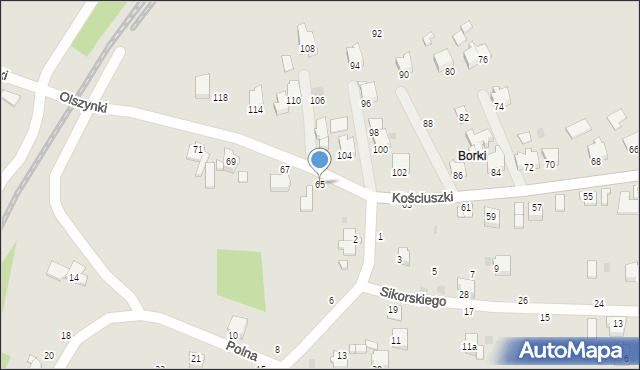 Brzeszcze, Kościuszki Tadeusza, gen., 65, mapa Brzeszcze