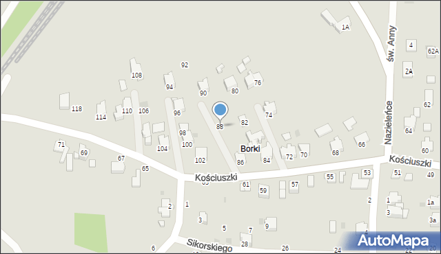 Brzeszcze, Kościuszki Tadeusza, gen., 88, mapa Brzeszcze