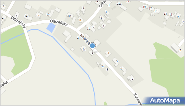 Brzeźce, Kościelna, 4, mapa Brzeźce