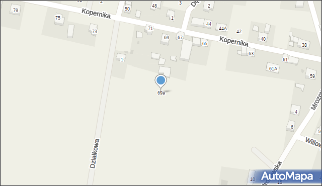 Brzezina, Kopernika Mikołaja, 69a, mapa Brzezina