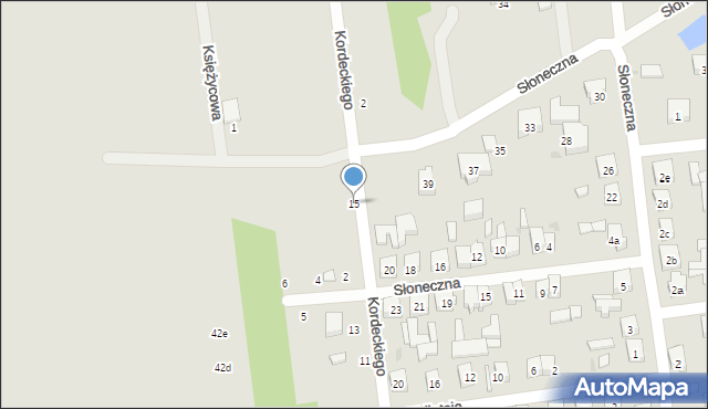 Brzeziny, Kordeckiego Augustyna, ks., 15, mapa Brzeziny