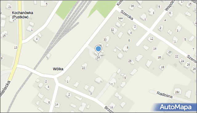 Brzeźnica, Kolejowa, 24, mapa Brzeźnica