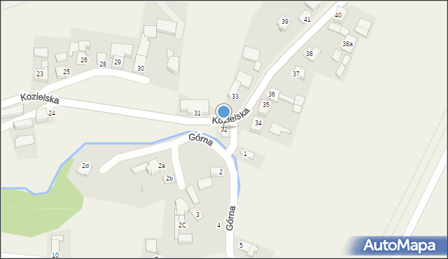 Brzeźnica, Kozielska, 32, mapa Brzeźnica
