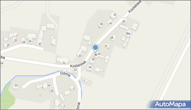 Brzeźnica, Kozielska, 36, mapa Brzeźnica