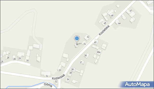 Brzeźnica, Kozielska, 39, mapa Brzeźnica