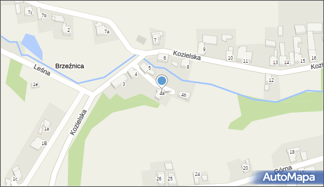 Brzeźnica, Kozielska, 4a, mapa Brzeźnica