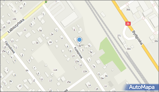 Brzoza, Kolejowa, 3a, mapa Brzoza