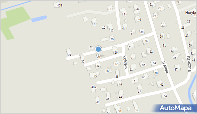 Brzozów, Kołowa, 28, mapa Brzozów