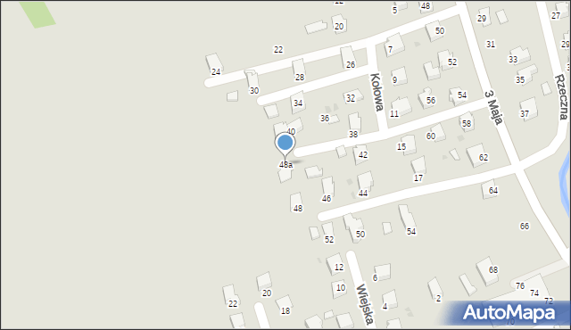 Brzozów, Kołowa, 48a, mapa Brzozów