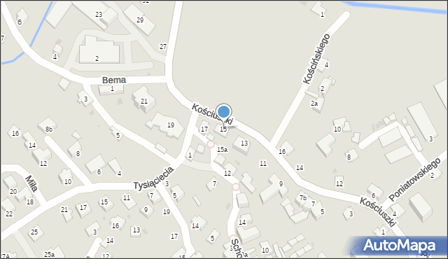 Brzozów, Kościuszki Tadeusza, gen., 15, mapa Brzozów