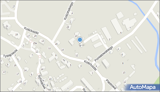 Brzozów, Kościuszki Tadeusza, gen., 8, mapa Brzozów