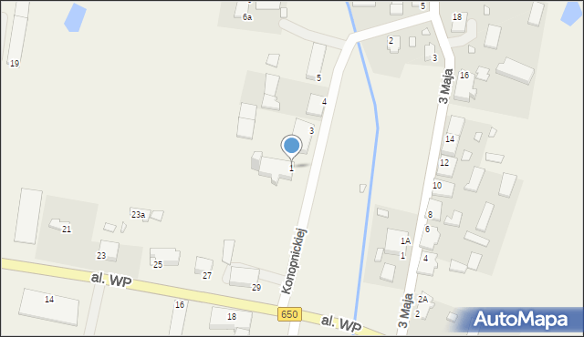 Budry, Konopnickiej Marii, 1, mapa Budry