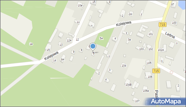 Budziszewice, Kolejowa, 5, mapa Budziszewice