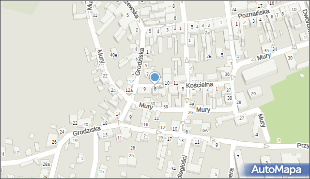 Buk, Kościelna, 8, mapa Buk