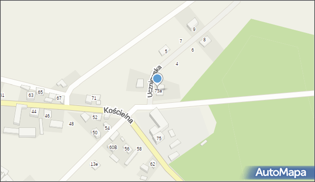 Bukowiec, Kościelna, 73a, mapa Bukowiec