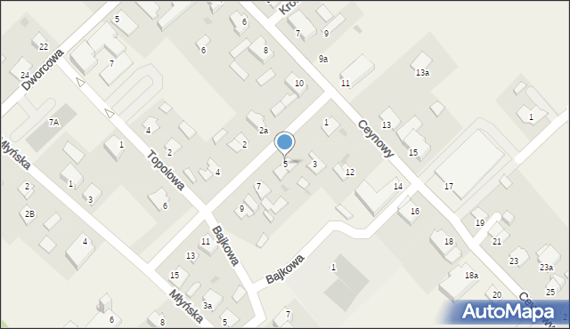 Bukowiec, Kościelna, 5, mapa Bukowiec