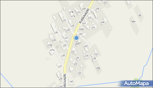 Bukowina Tatrzańska, Kościuszki Tadeusza, gen., 123, mapa Bukowina Tatrzańska