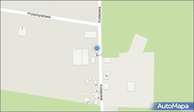 Bukowno, Kolejowa, 39, mapa Bukowno