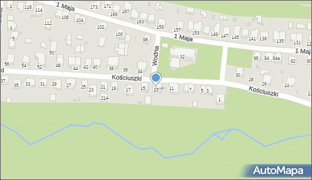 Bukowno, Kościuszki Tadeusza, gen., 13, mapa Bukowno