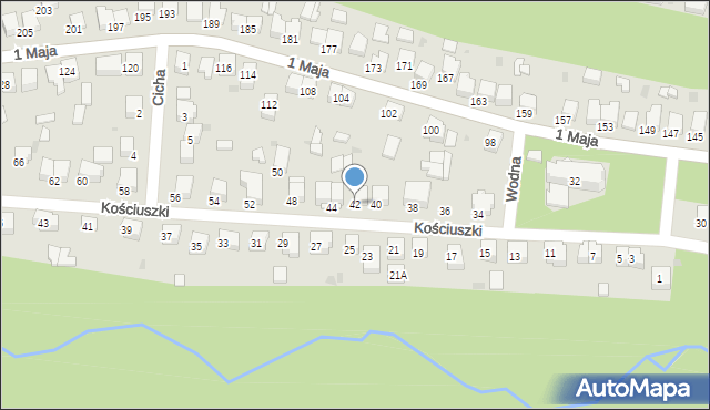 Bukowno, Kościuszki Tadeusza, gen., 42, mapa Bukowno