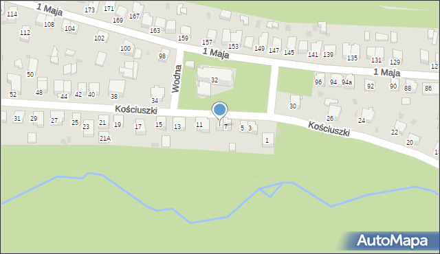 Bukowno, Kościuszki Tadeusza, gen., 9, mapa Bukowno
