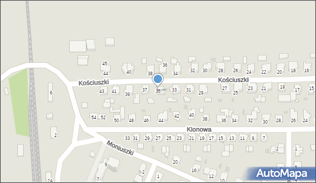 Byczyna, Kościuszki Tadeusza, gen., 35, mapa Byczyna