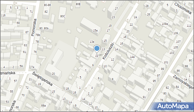 Bydgoszcz, Kościuszki Tadeusza, gen., 11, mapa Bydgoszczy