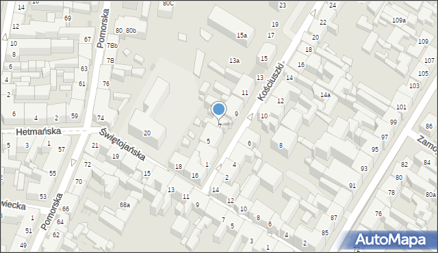 Bydgoszcz, Kościuszki Tadeusza, gen., 7, mapa Bydgoszczy