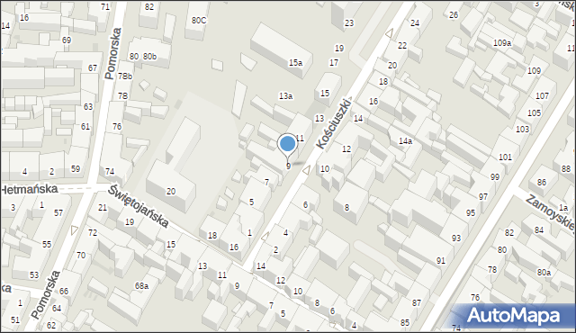 Bydgoszcz, Kościuszki Tadeusza, gen., 9, mapa Bydgoszczy