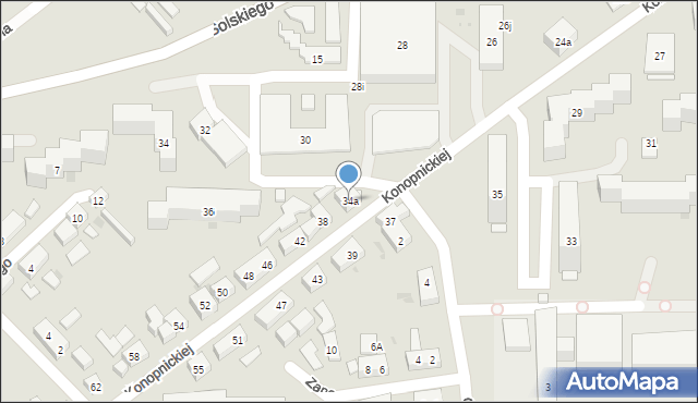 Bydgoszcz, Konopnickiej Marii, 34a, mapa Bydgoszczy