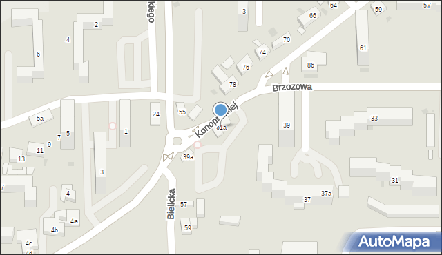 Bydgoszcz, Konopnickiej Marii, 61a, mapa Bydgoszczy