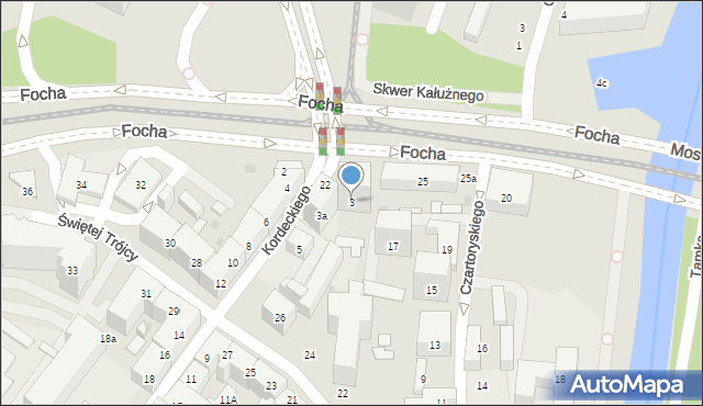 Bydgoszcz, Kordeckiego Augustyna, ks., 3, mapa Bydgoszczy