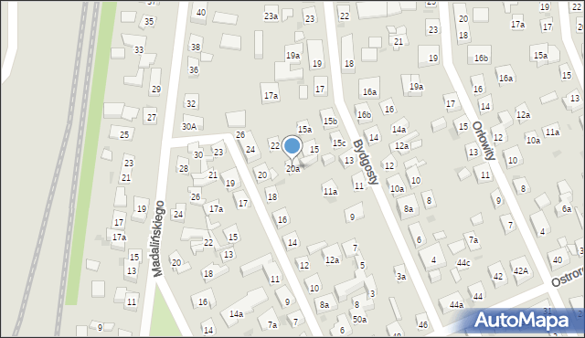 Bydgoszcz, Kosińskiego Amilkara, gen., 20a, mapa Bydgoszczy