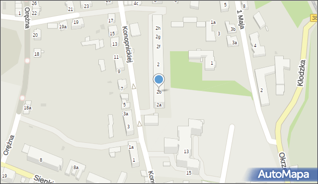 Bystrzyca Kłodzka, Konopnickiej Marii, 2b, mapa Bystrzyca Kłodzka