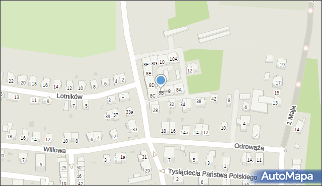 Bystrzyca Kłodzka, Konopnickiej Marii, 8B, mapa Bystrzyca Kłodzka