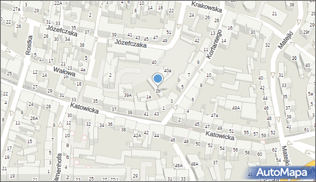 Bytom, Korfantego Wojciecha, 1b, mapa Bytomia