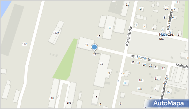 Bytom, Kosynierów, 13, mapa Bytomia