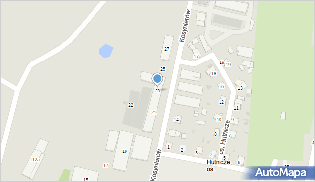 Bytom, Kosynierów, 23, mapa Bytomia