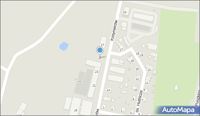 Bytom, Kosynierów, 25, mapa Bytomia