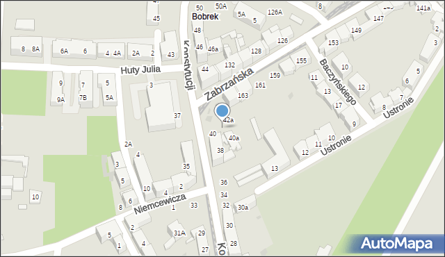 Bytom, Konstytucji, 40B, mapa Bytomia
