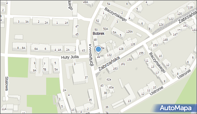 Bytom, Konstytucji, 44, mapa Bytomia