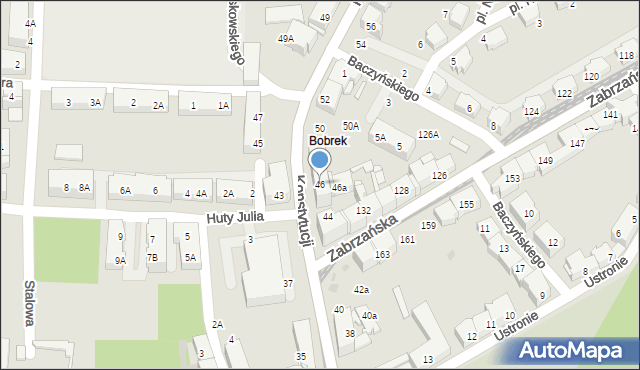 Bytom, Konstytucji, 46, mapa Bytomia