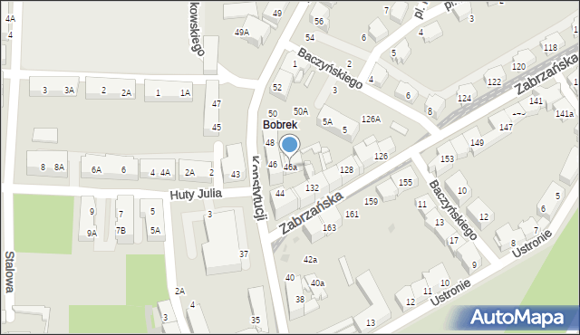 Bytom, Konstytucji, 46a, mapa Bytomia