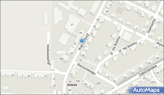 Bytom, Konstytucji, 58, mapa Bytomia